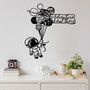 Wallity Astronaut 4 Escultura de Pared de Metal Negra